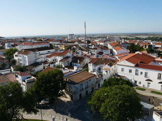 Fototapeta na wymiar Vue sur le ville de la forteresse de Beja en Algarve au Portugal