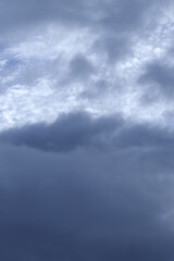 Fototapeta premium Beautiful white fluffy clouds on a deep blue sky