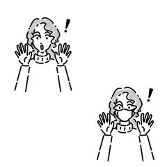 驚いているきれいな女性