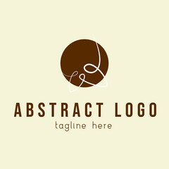 Abstract logo inspiration. Aesthetic line art feminine logo design for meditation, skin care, spa, yoga, women fashion and beauty clinic treatment. Initial floral for feminine brand.