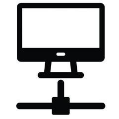 Monitor networking Isolated Vector icon which can easily modify or edit

