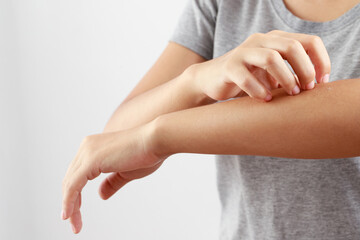 Health problems, woman has itchy hands