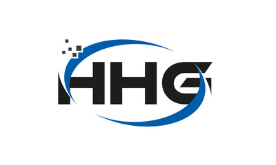 dots or points letter HHG technology logo designs concept vector Template Element
