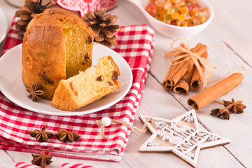 Panettone Christmas cake.
