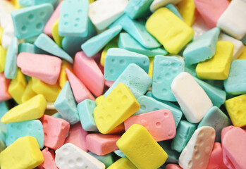 Texture of delicious colorful jelly candies 