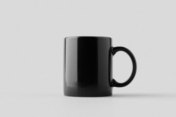 Black mug mockup.