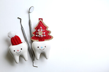 Christmas. dentist tools DentistryDentist. 2022 santa hat on tooth 