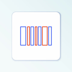 Obraz premium Line Barcode icon isolated on white background. Colorful outline concept. Vector