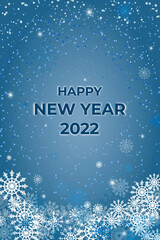 Greeting New Year 2022 card