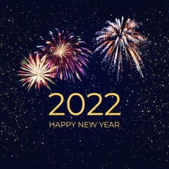 Greeting New Year 2022 card