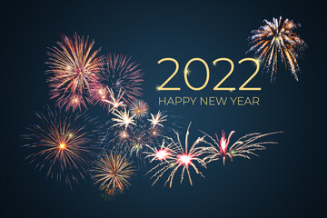 Greeting New Year 2022 card