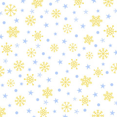 seamless pattern with snowflakes. Design for wrapping paper texture, winter greeting cards.