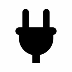 Obraz premium Electric plug icon isolated on white background. Vector image silhouette.