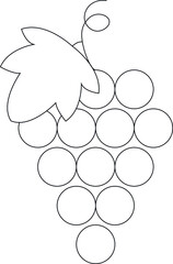 fruits icon grapes  and fruits