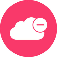 Cloud Remove Isolated Vector icon which can easily modify or edit

