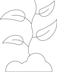 farming icon plant and leaf