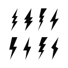 lightning bolt icon set