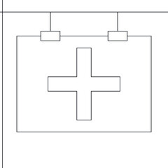 Obraz premium hospital icon hospital sign and pharmacy