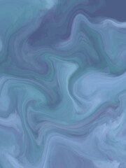 Banner with wavy blue background, abstract background with texture, painted in fluid art style.