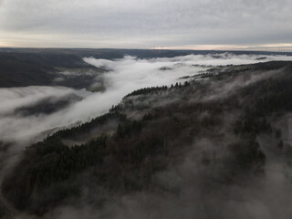 Fog over valley