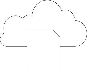 cloud computing icon cloud computing and document