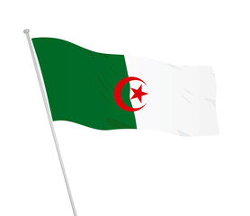 Algerian national flag. vector illustration