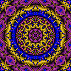 3d effect - abstract polygonal fractal pattern