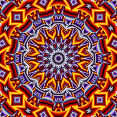 3d polygonal fractal pattern