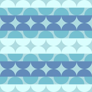 Rounded abstract seamless pattern - accent for any surfaces.