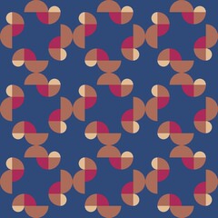 Rounded abstract seamless pattern - accent for any surfaces.