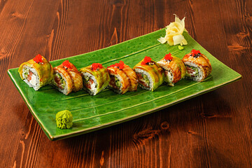 Sushi dish ready to serve