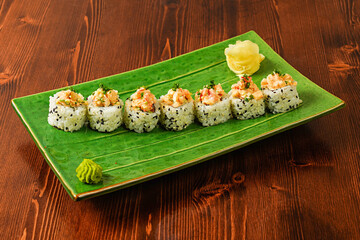 Sushi dish ready to serve