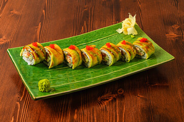 Sushi dish ready to serve