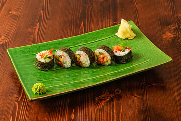 Sushi dish ready to serve