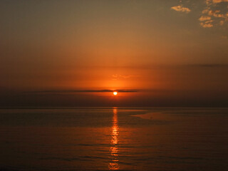 sunset in the sea