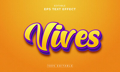 Vives Purple editable 3d text effect