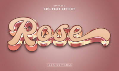 Rose Luxury editable 3d text effect