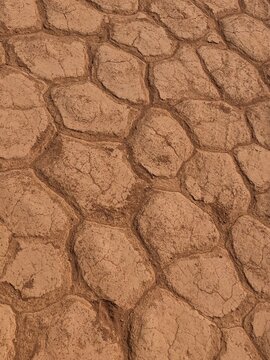 Texture of dry sand in the middle of dessert