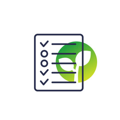 Eco project or green solution icon
