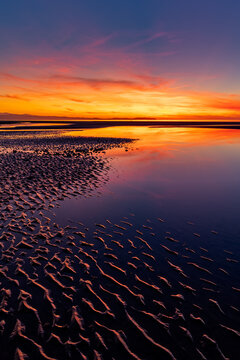 Rhyl beach Sunset Seascape Wales