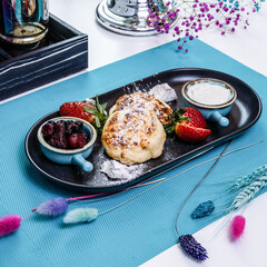 Dish served on the table