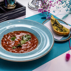 Dish served on the table