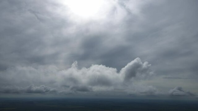 Aerial view of rain clouds 