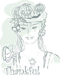 thanksgiving autumn holiday girl