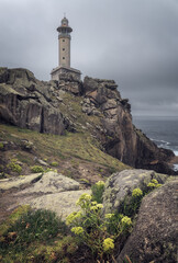 Fototapeta na wymiar Punta Nariga Lighthouse in the Death Coast, Galicia, Spain
