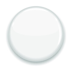 White web button isolated on a white background. 3d illustration