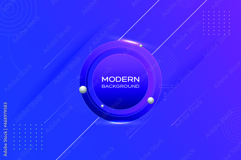 Fototapete Modern elegant abstract soft colors Vector background with vibrant memphis Blue Purple gradient vector Background