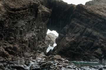 Cliffs on the beach, New Zealand