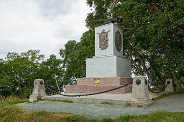 Memorial to heroes of Crimean War in Petropavlovsk-Kamchatsky city