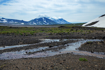 Mutnovsky is a complex volcano located in the southern part of Kamchatka Peninsula, Russia.